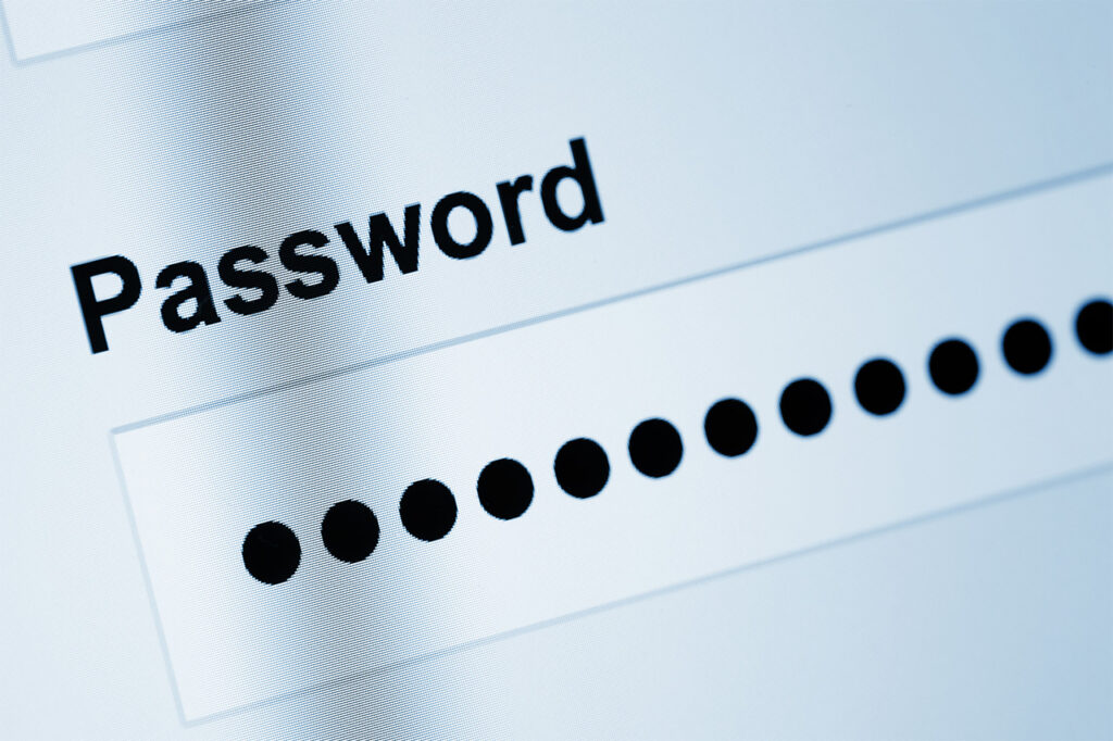Current image: digital password security on computer screen